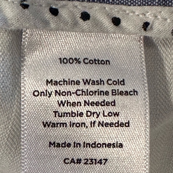 Talbots Light Blue Chambray Perfect Crop Pants 12p  EUC - Picture 4 of 6